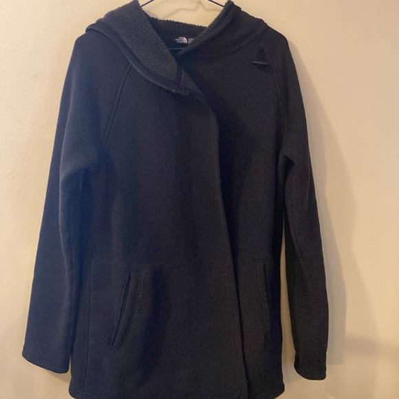 Norfh Face fleece designer Hoodie shawl cape poncho - Picture 4 of 5